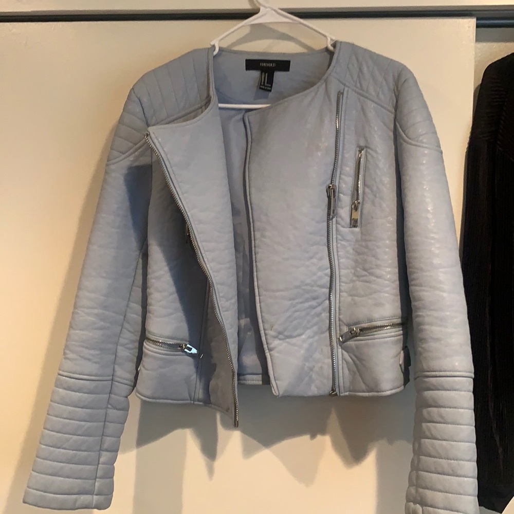 Baby Blue forever 21 leather